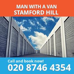 N16 man with a van Stamford Hill